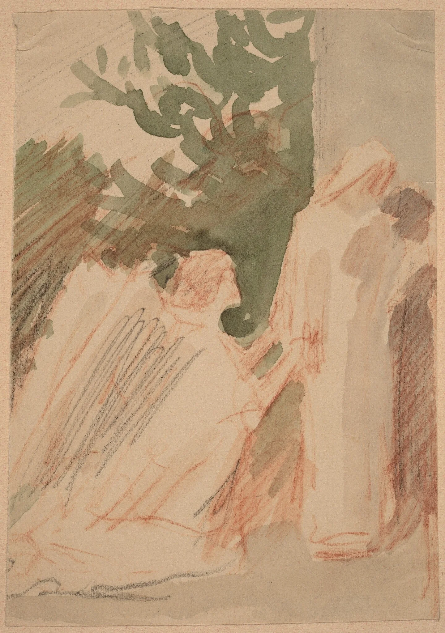 Study for a Panel, by Charles Sprague Pearce, watercolor, 1894