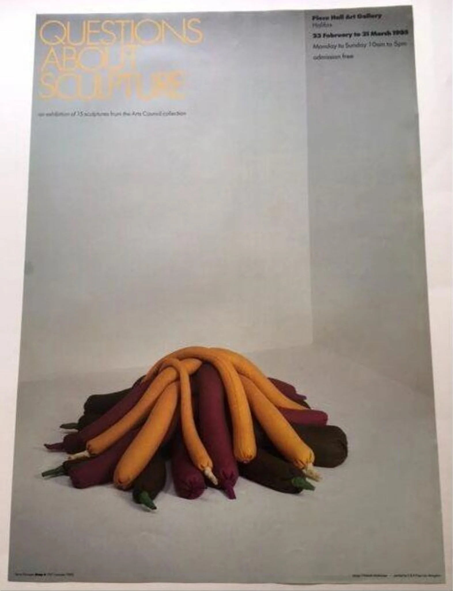 Poster for 'Questions about Sculpture', by Trilokesh Mukherjee, 1994