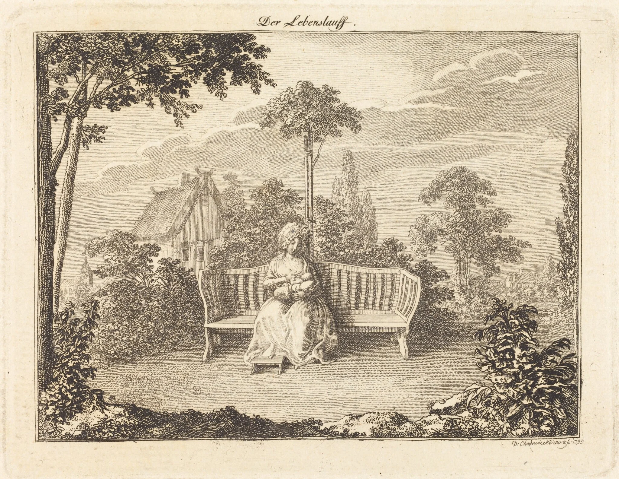 Infancy, by Daniel Nikolaus Chodowiecki, ink, 1793