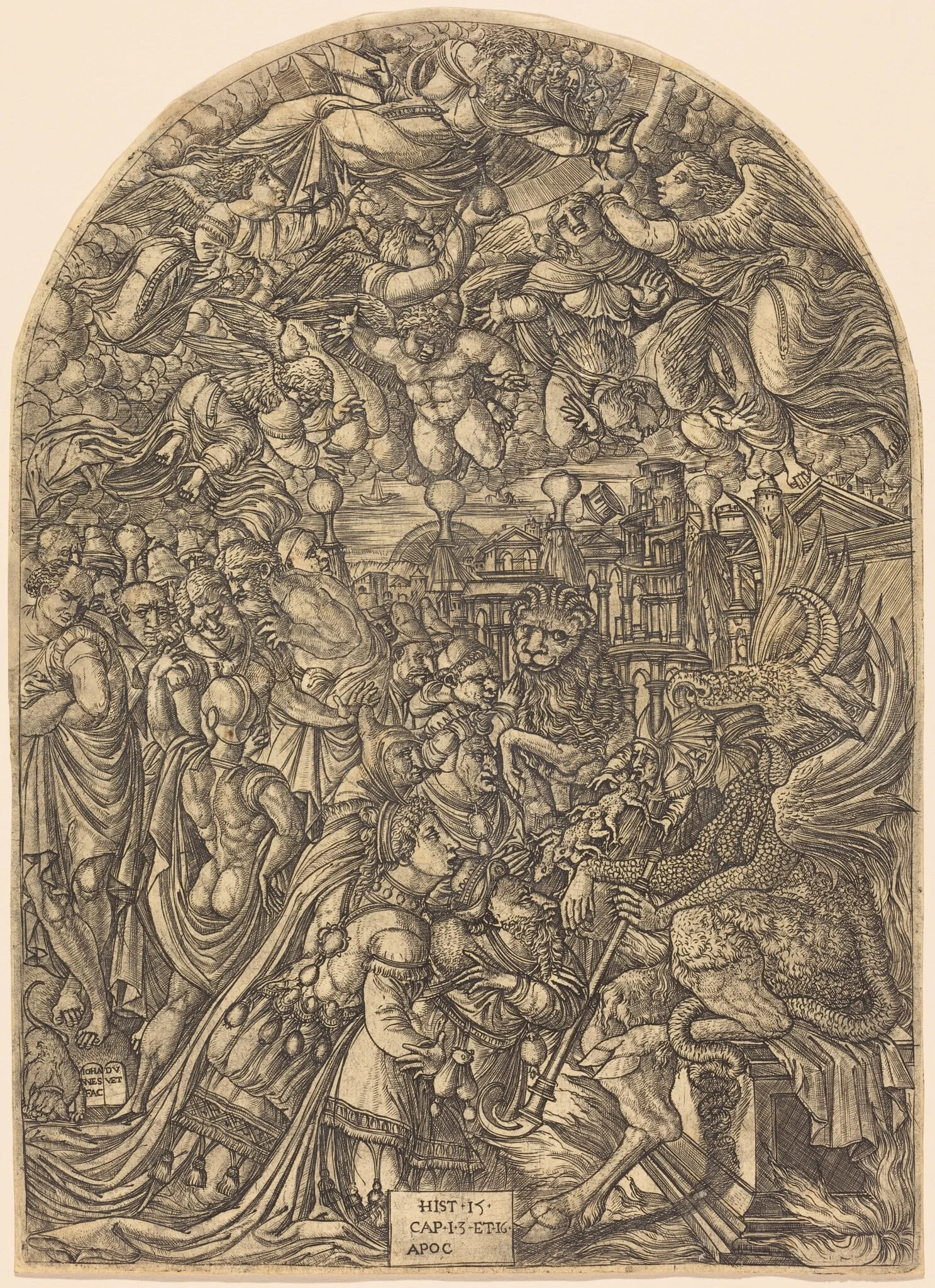The Dragon and the Beast, by Jean Duvet, ink, 1551