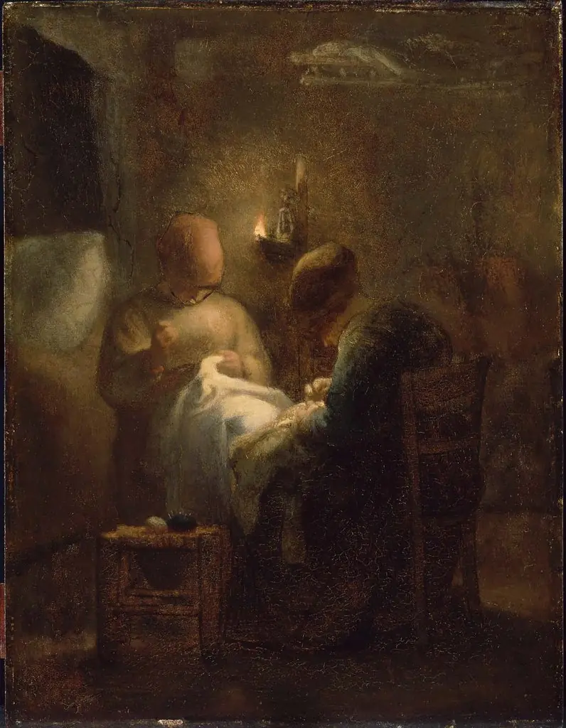 Women Sewing by Lamplight (La Veillée)