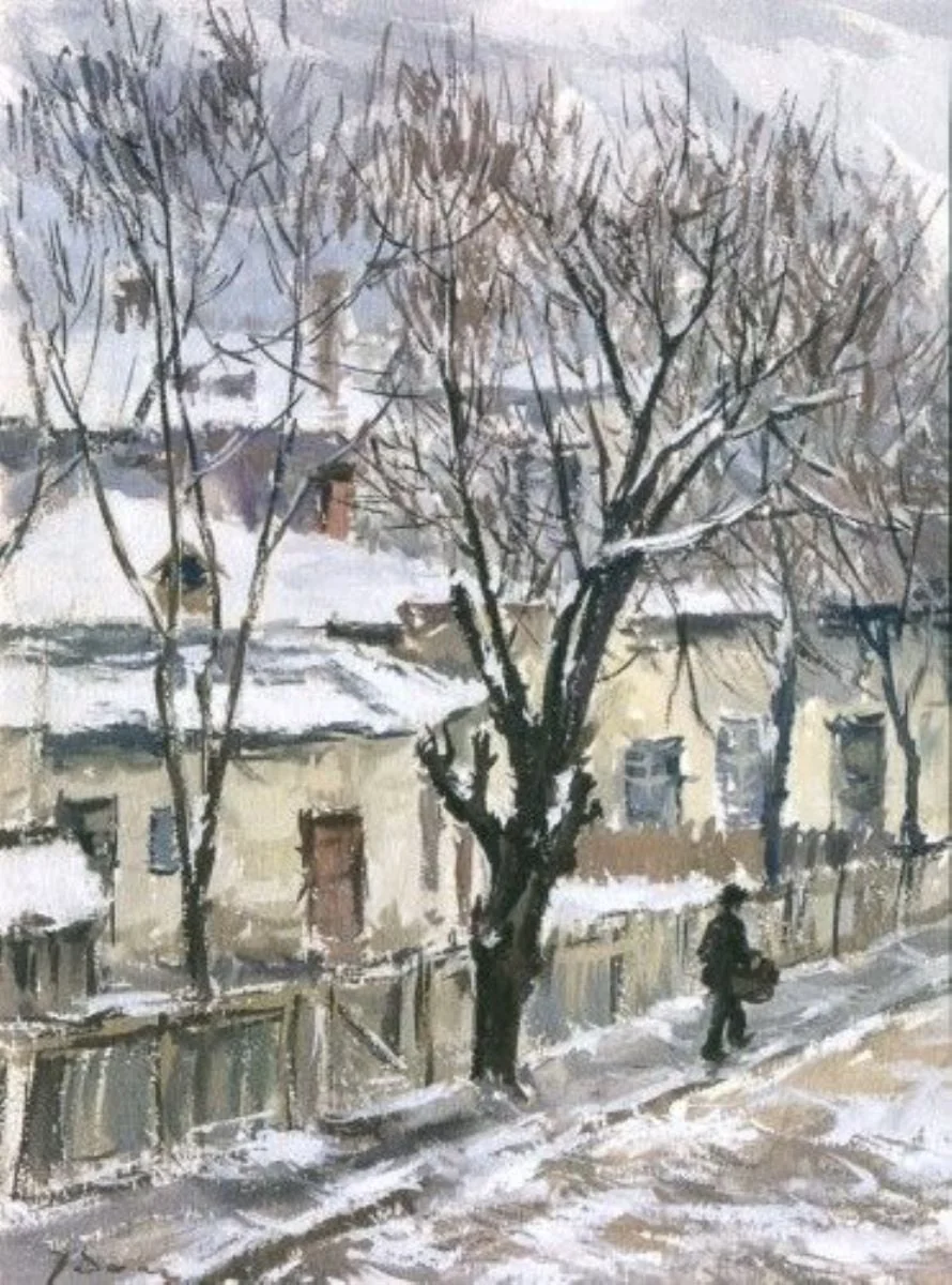 Peisaj de iarnă, by Dan Ialomițeanu, unspecified