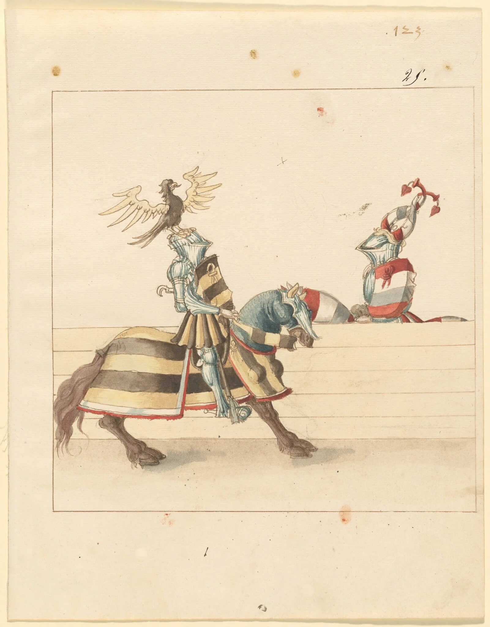 Italian Joust of Peace, by German 16th Century, ink, 1514
