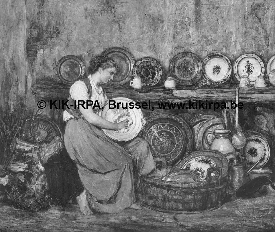 Woman Washing Dishes