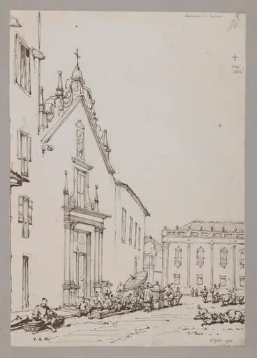 The Misericordia Church and part of the Senate House, Macao