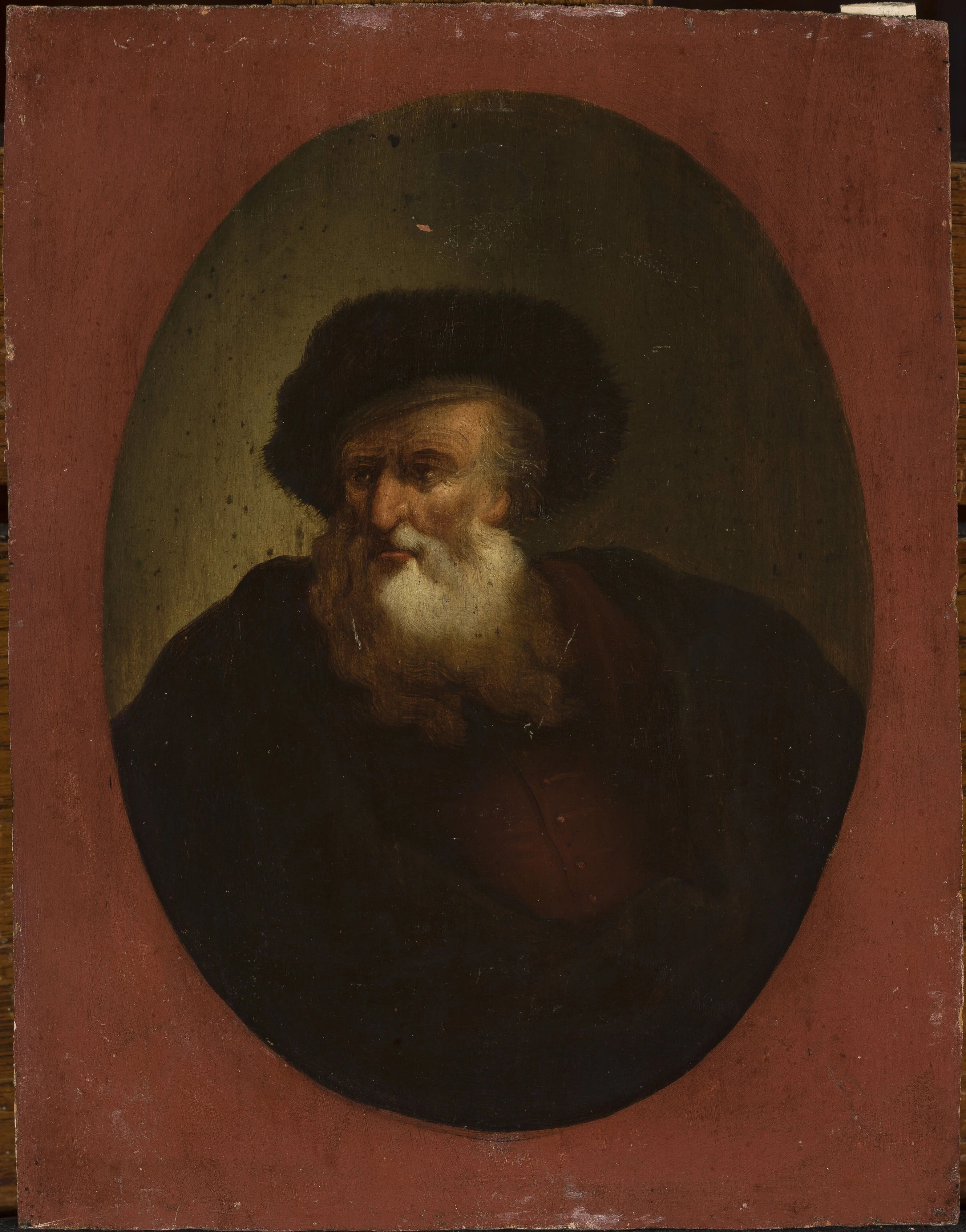Old man turned to the left, by Christian Wilhelm Ernst Dietrich, oil, 1753