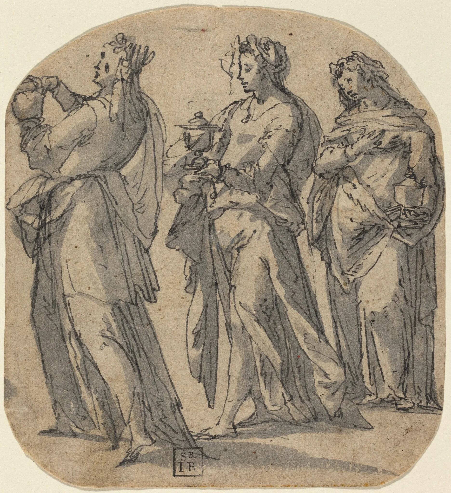 The Three Marys, by Johann Willinges, ink, 1594