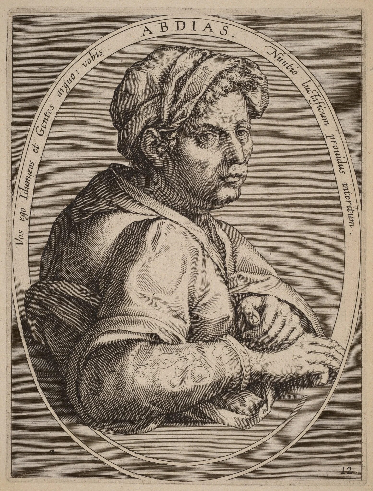 Abdias, by Theodor Galle, ink, 1613