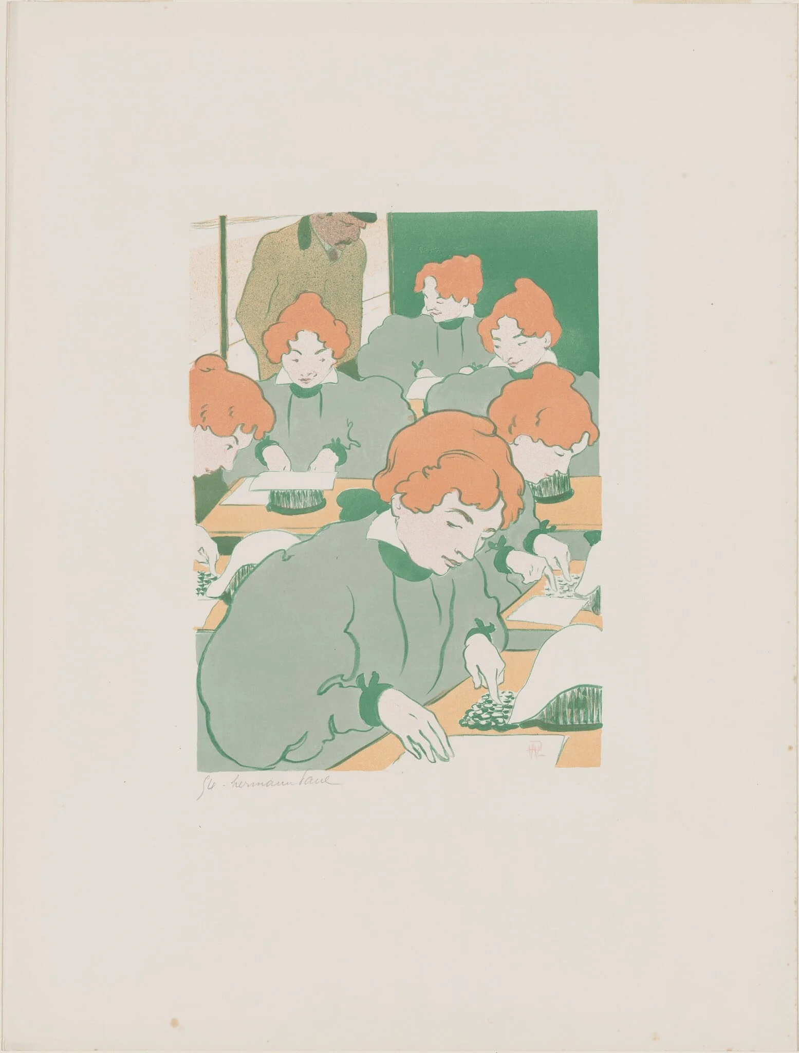 Les petits machines à écrire, by Hermann-Paul, ink, 1896