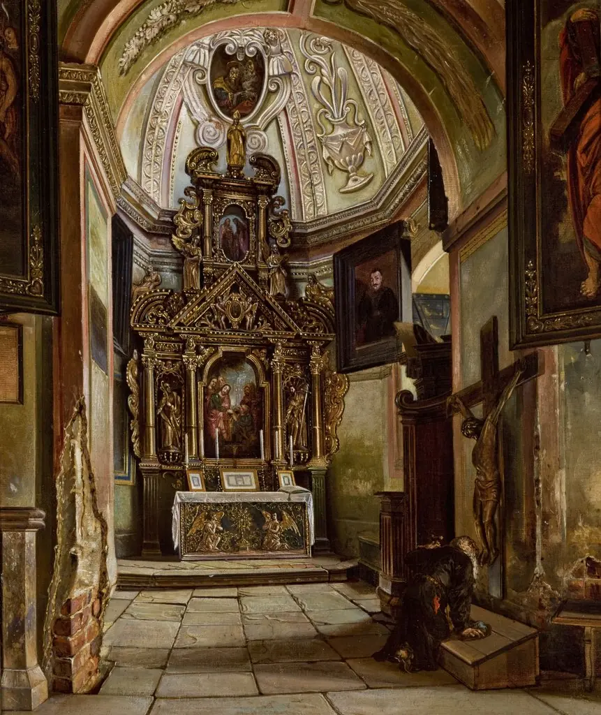 Interior of a Chapel at the Parish Church in Krosno