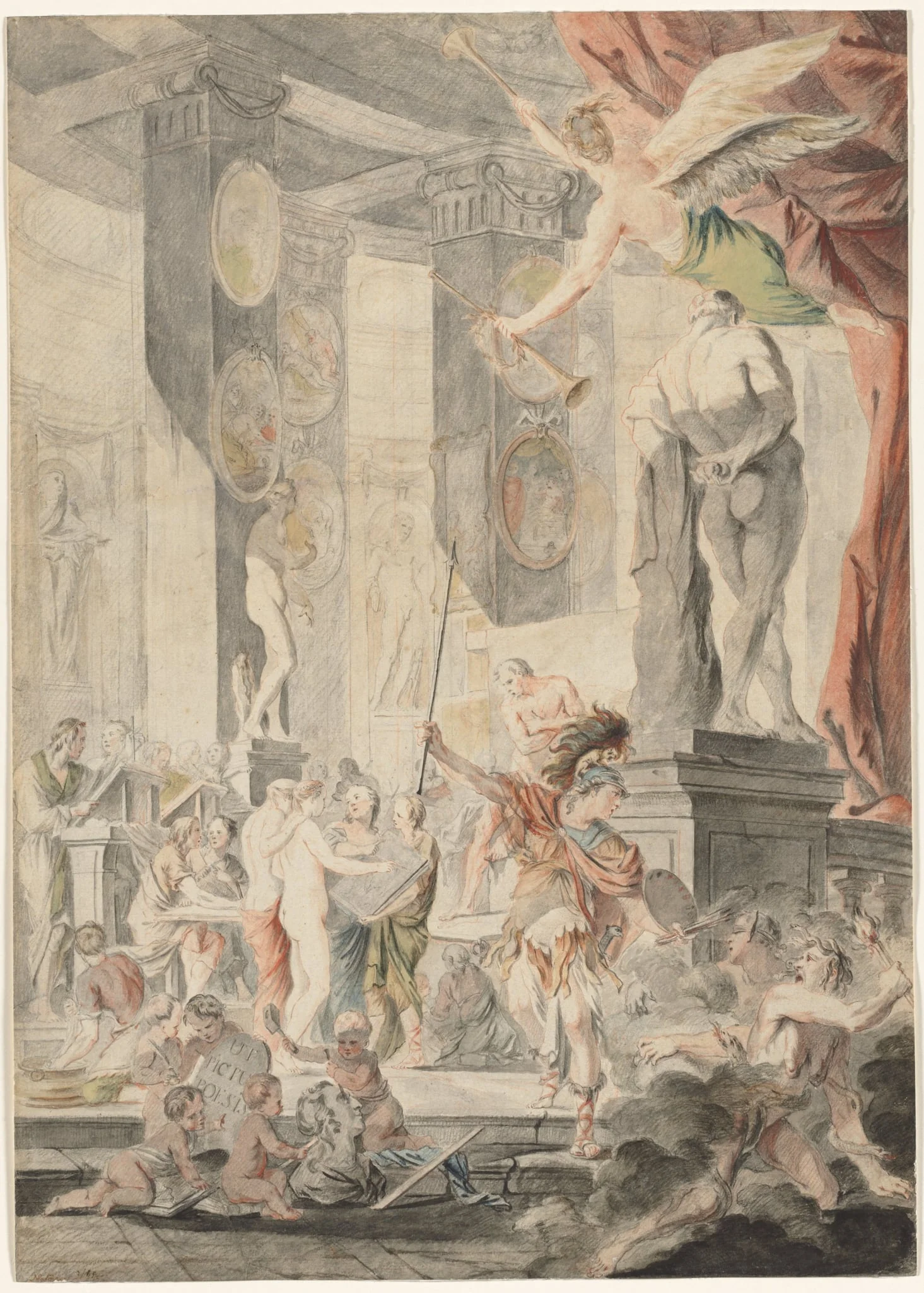 Ut Pictura Poesis, by Charles-François Hutin, 1746