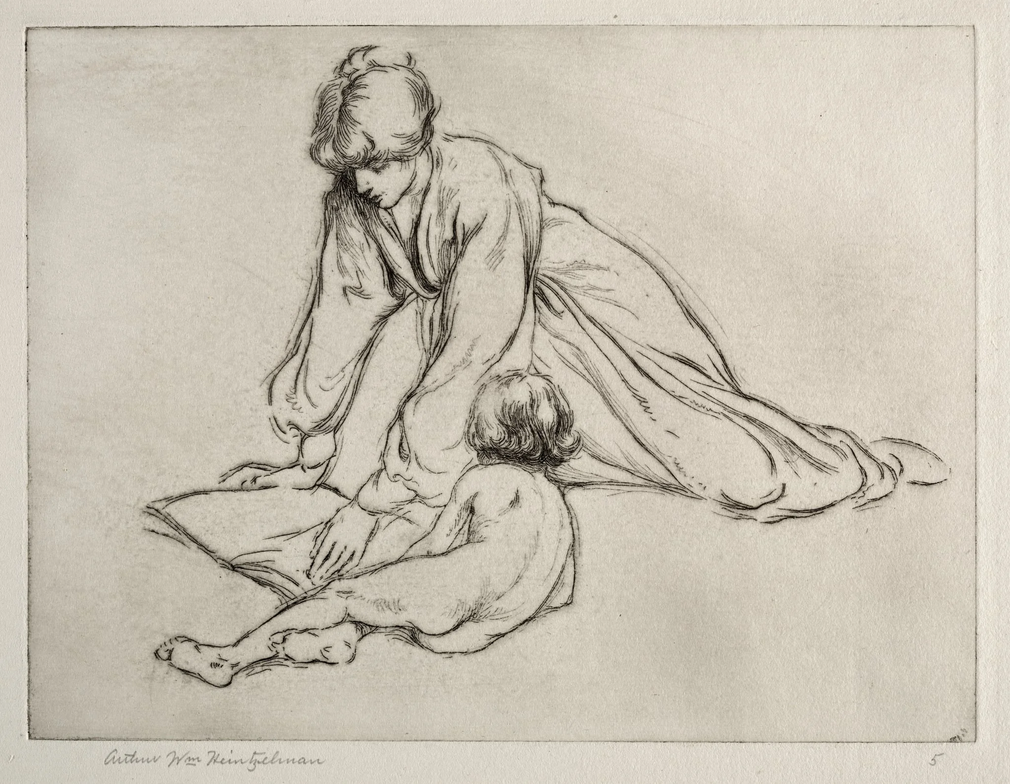 The Sun Bath, by Arthur William Heintzelman, 1919