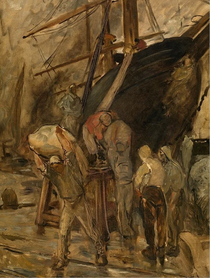 Unloading a Sailing Ship