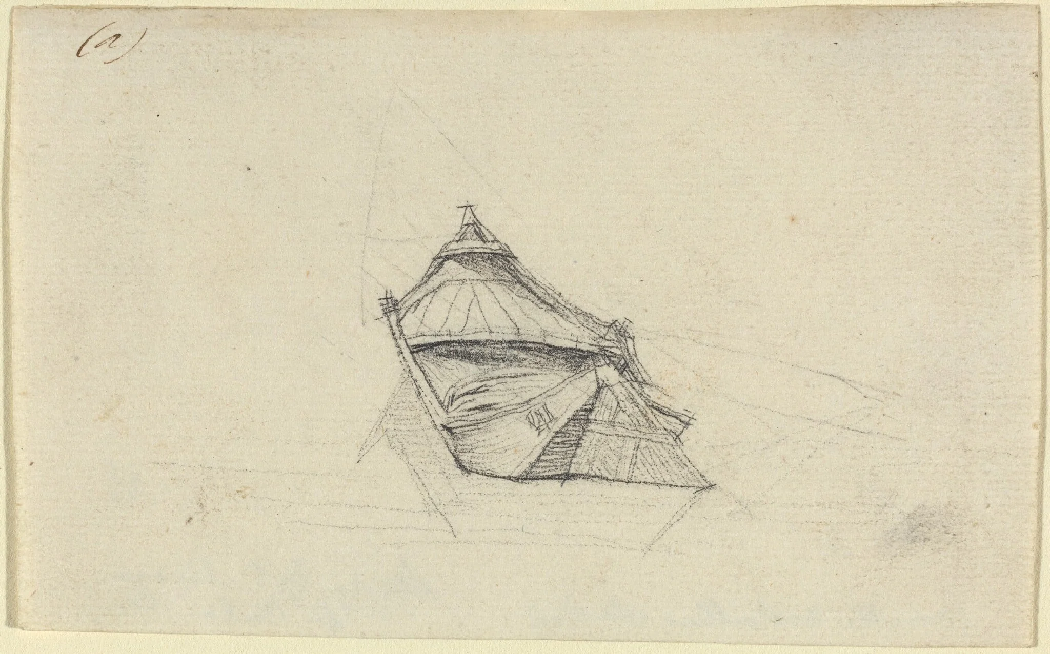 Seine Boat for "Le Pont-au-Change", by Charles Meryon, graphite, 1854