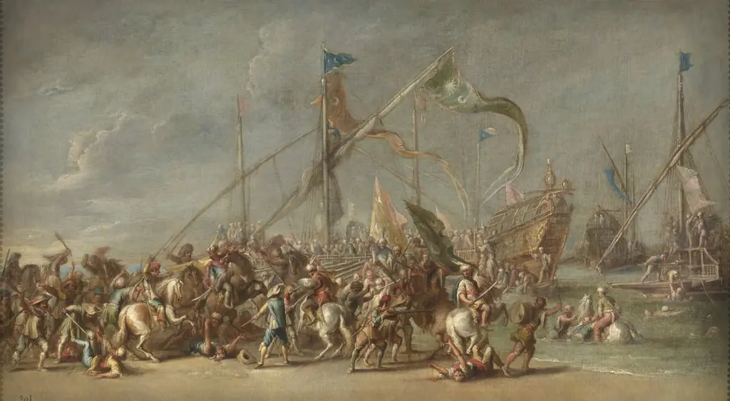 Landing and combat