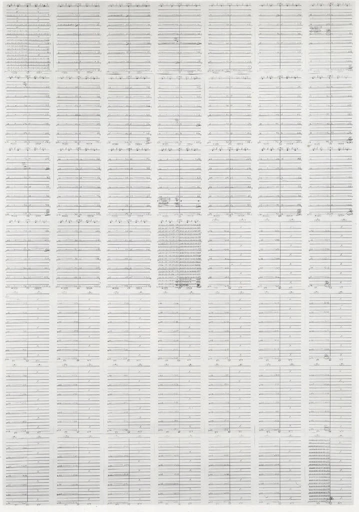 Untitled, by Hanne Darboven, graphite, 1972