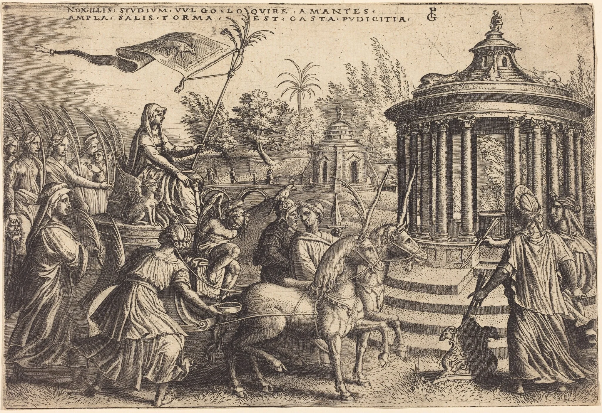 The Triumph of Chastity, by Georg Pencz, ink, 1539