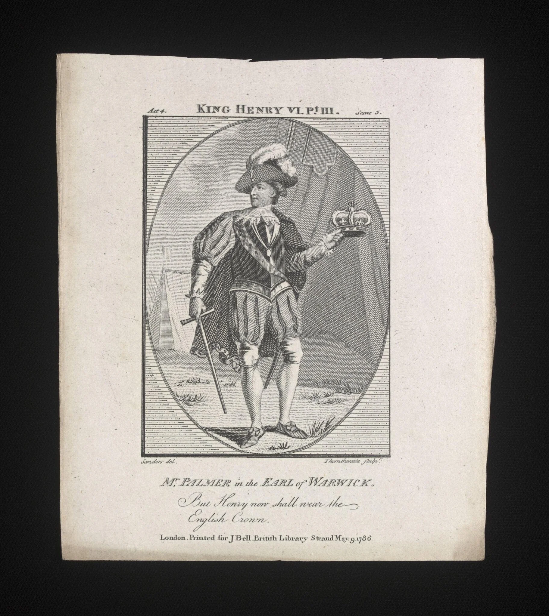 John Palmer Junior as the Earl of Warwick