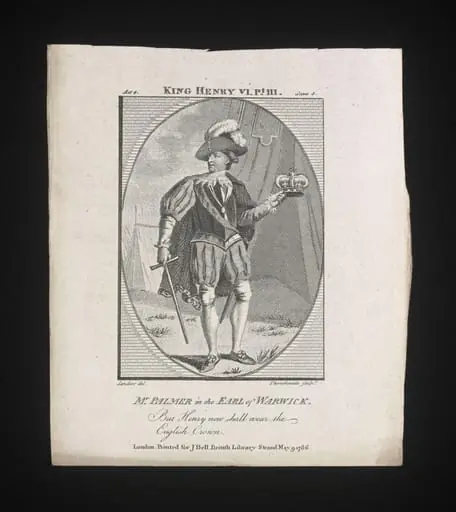 John Palmer Junior as the Earl of Warwick