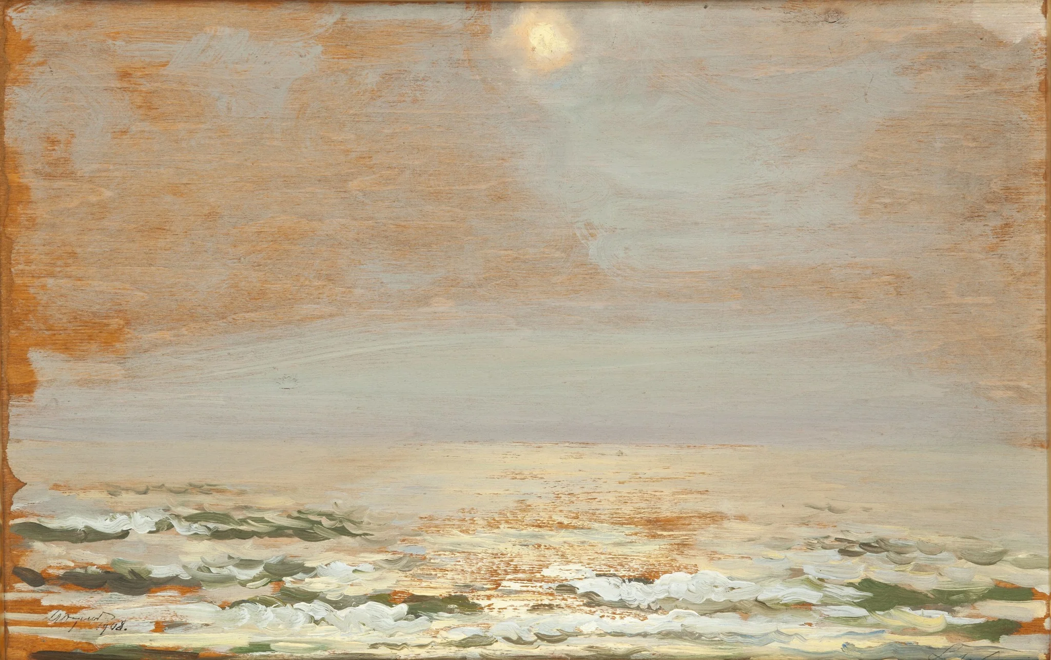 Sea at Połąga IV, by Leon Wyczółkowski, oil, 1908