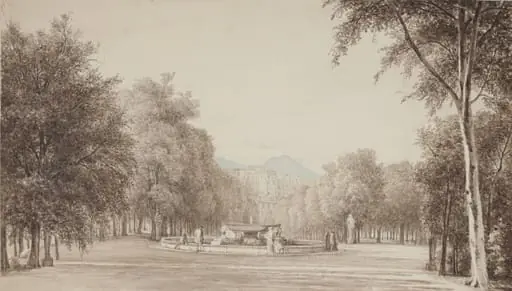 Fra Villa Reale (nu Villa Nazionale) ved Napoli