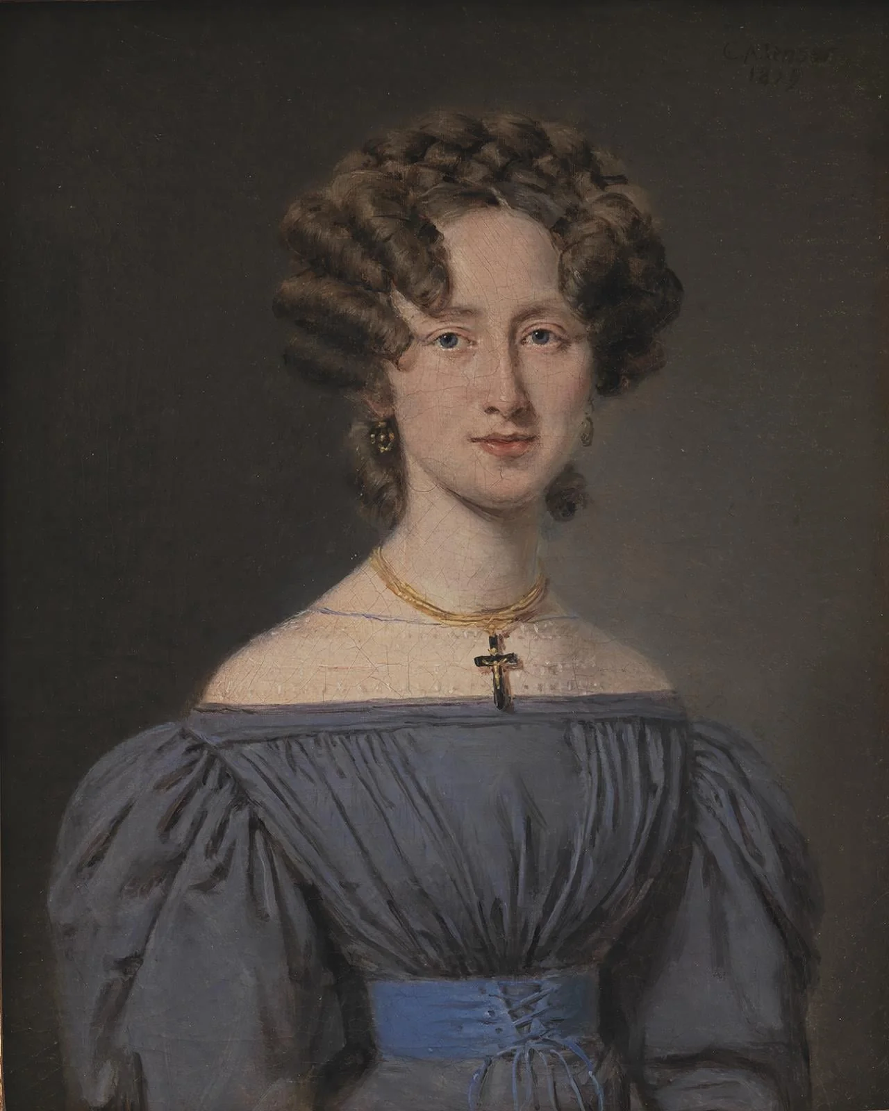 Cecilie Lønborg, gift 1830 med skibsintendant Theodor Emil Ludvigsen, by Unknown, 1829