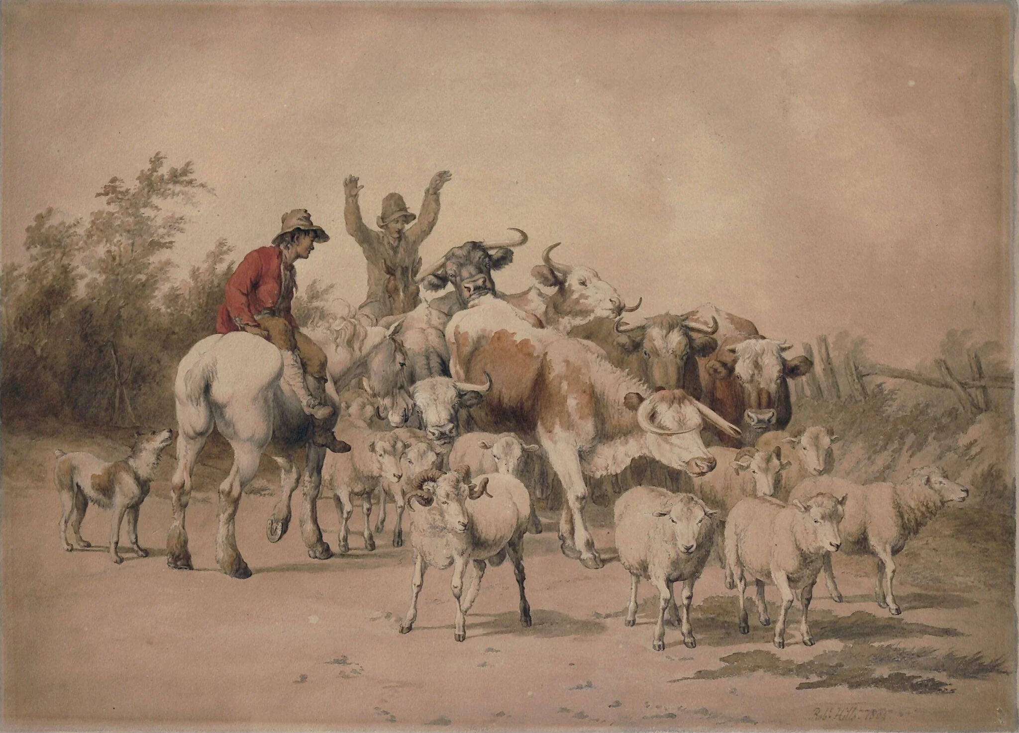 Herdsman with Cattle