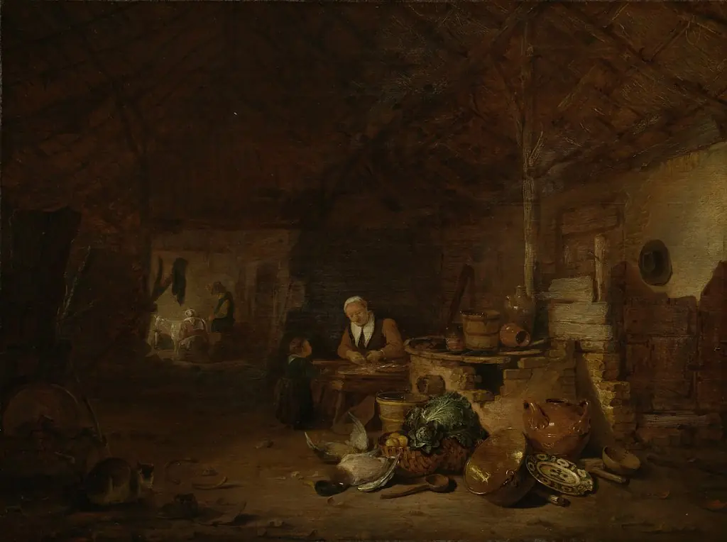 Interior of a barn