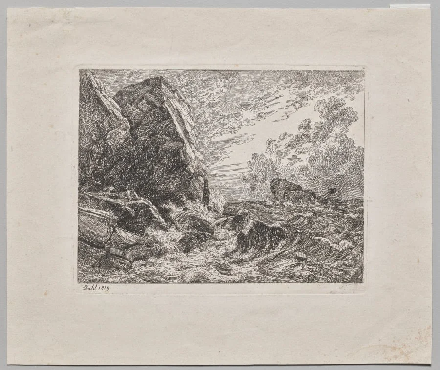 Norwegian Seacoast During a Storm