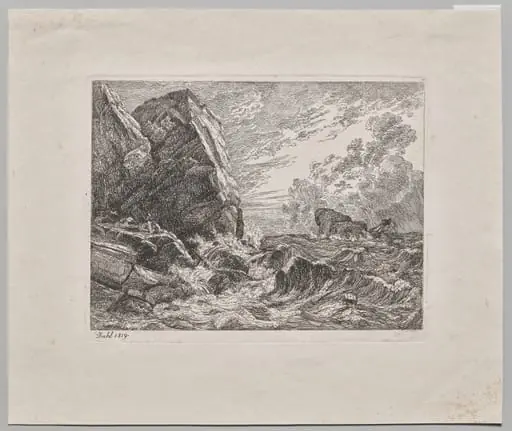 Norwegian Seacoast During a Storm