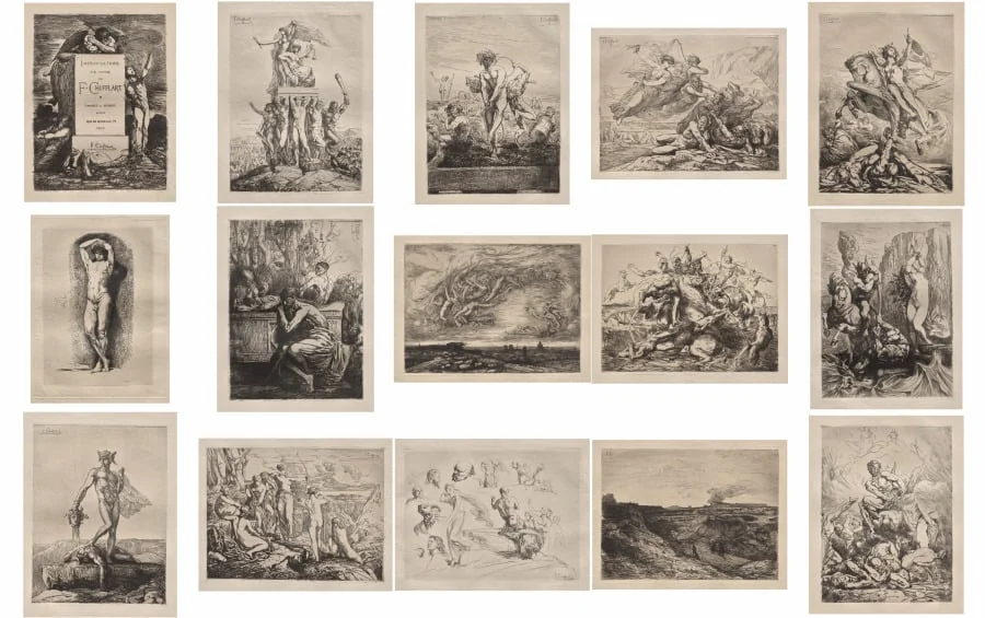 Improvisations sur cuivre, by Nicolas-François Chifflart, 1865