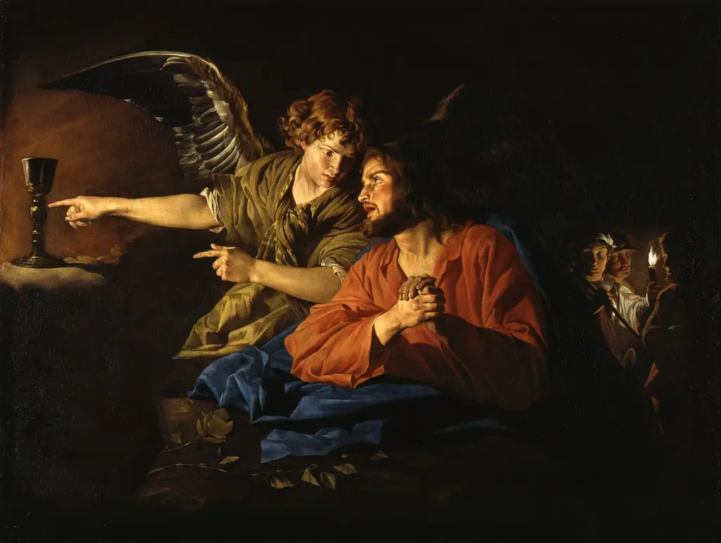 Christ in the garden of olives at Gethsemane