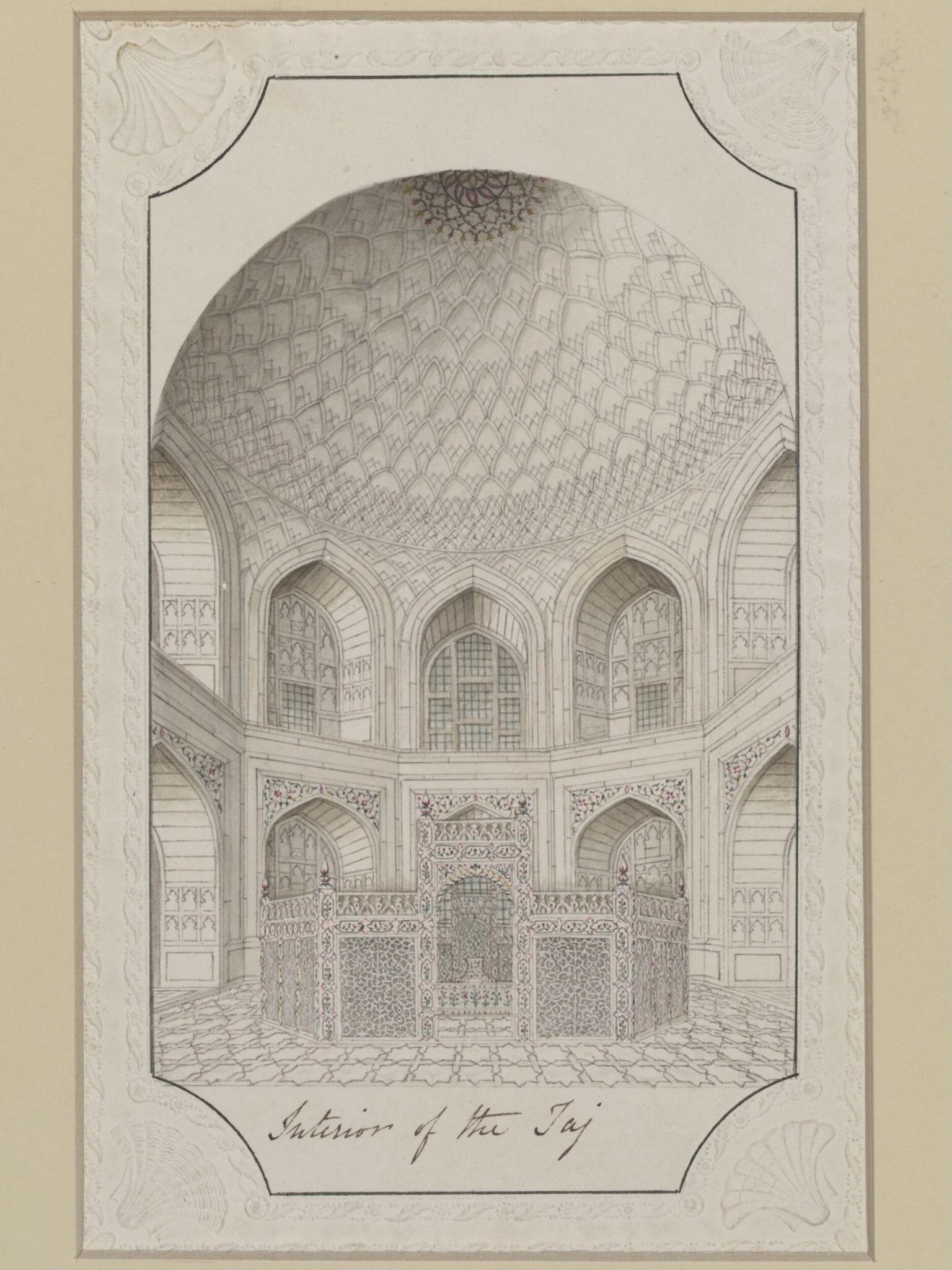 Interior of the Taj Mahal, Agra.