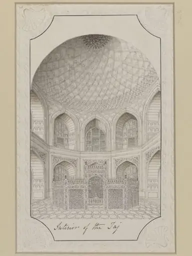 Interior of the Taj Mahal, Agra.