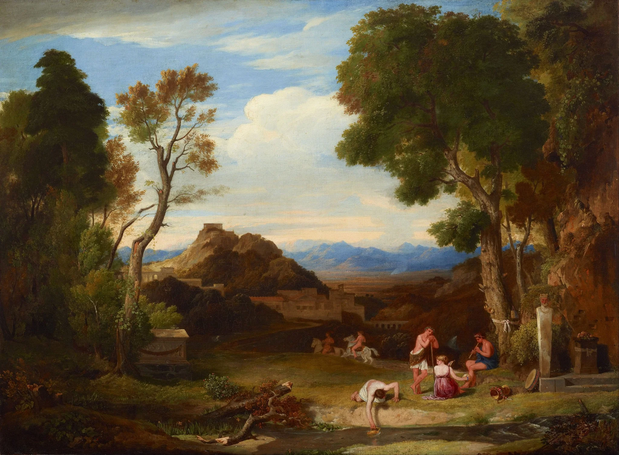 An antique rural scene