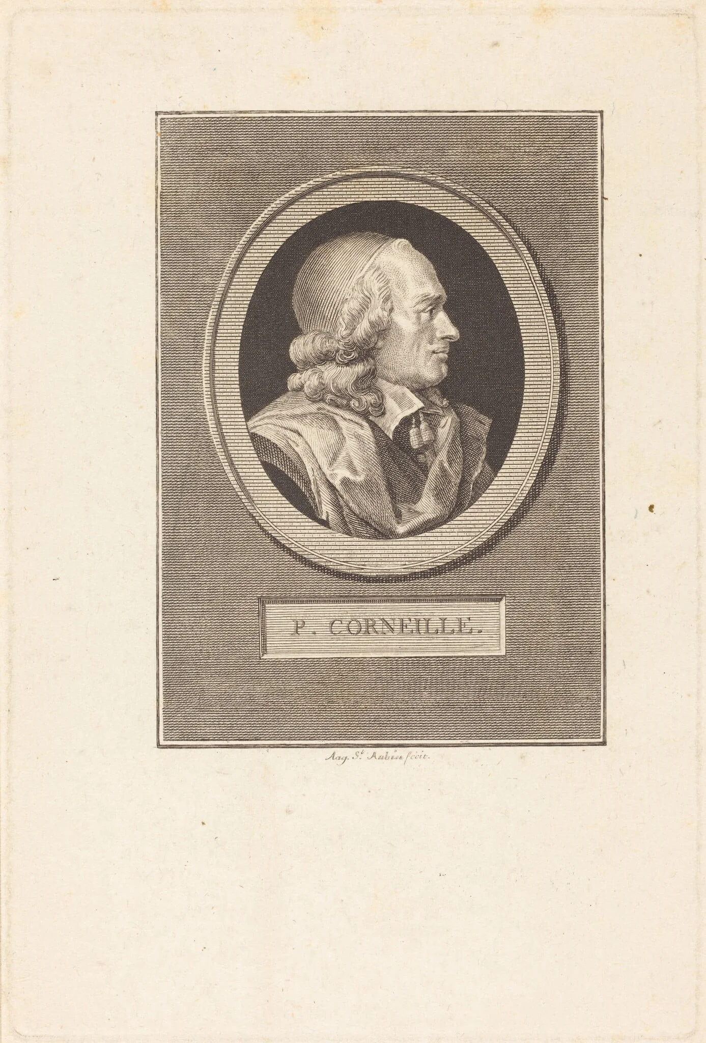 Pierre Corneille, by Augustin de Saint-Aubin, ink, 1799
