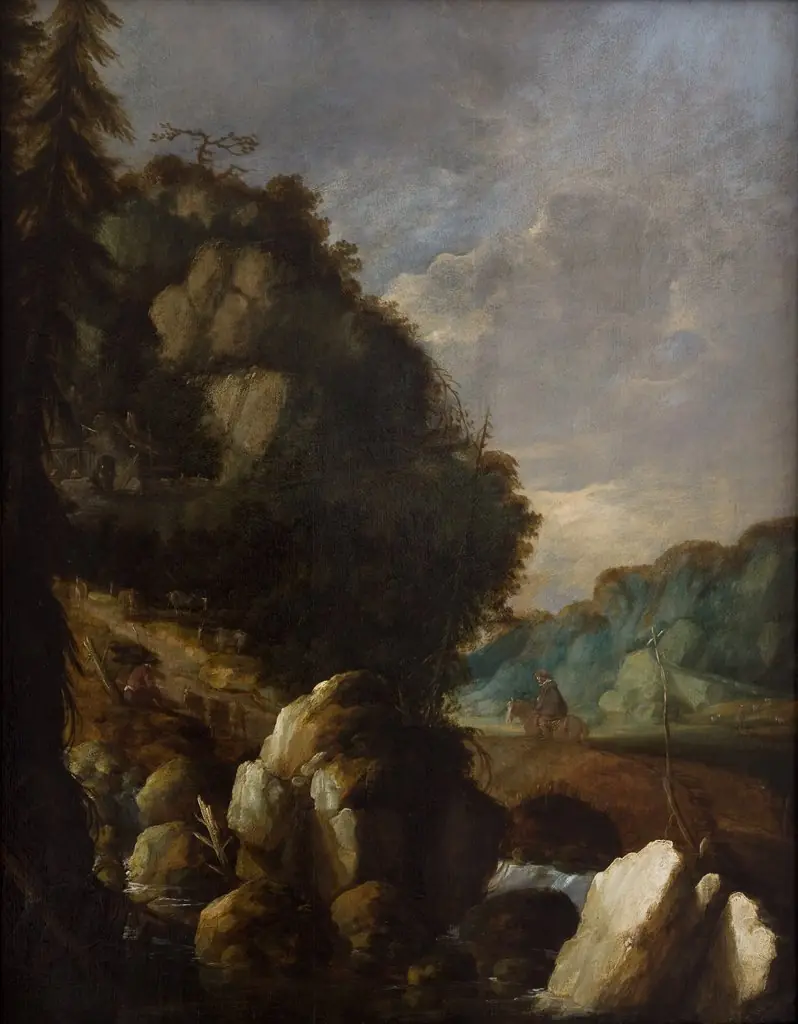 Mountain Landscape (Horseman on a Mountain Path)
