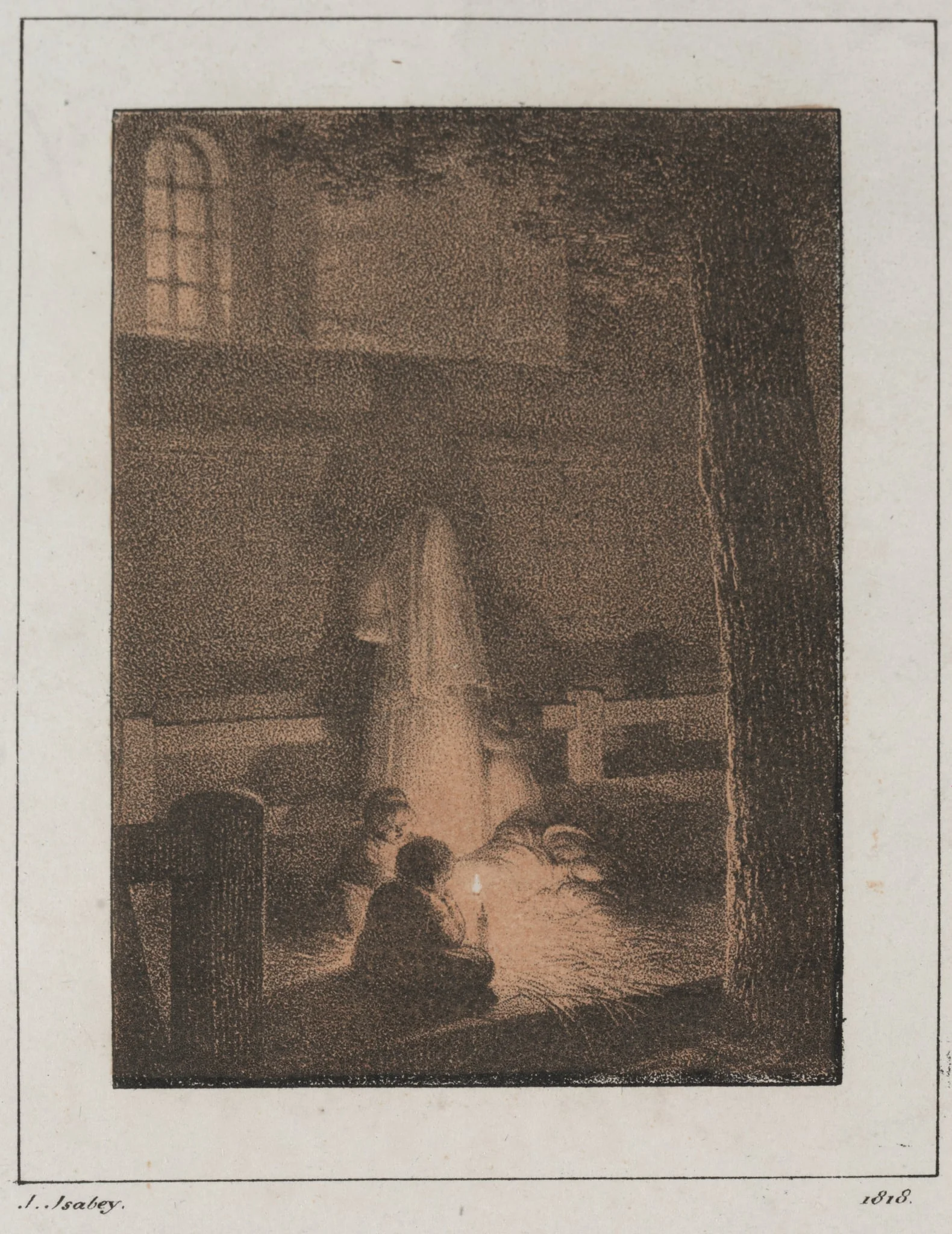 Children with Candle, by Jean-Baptiste Isabey, 1818