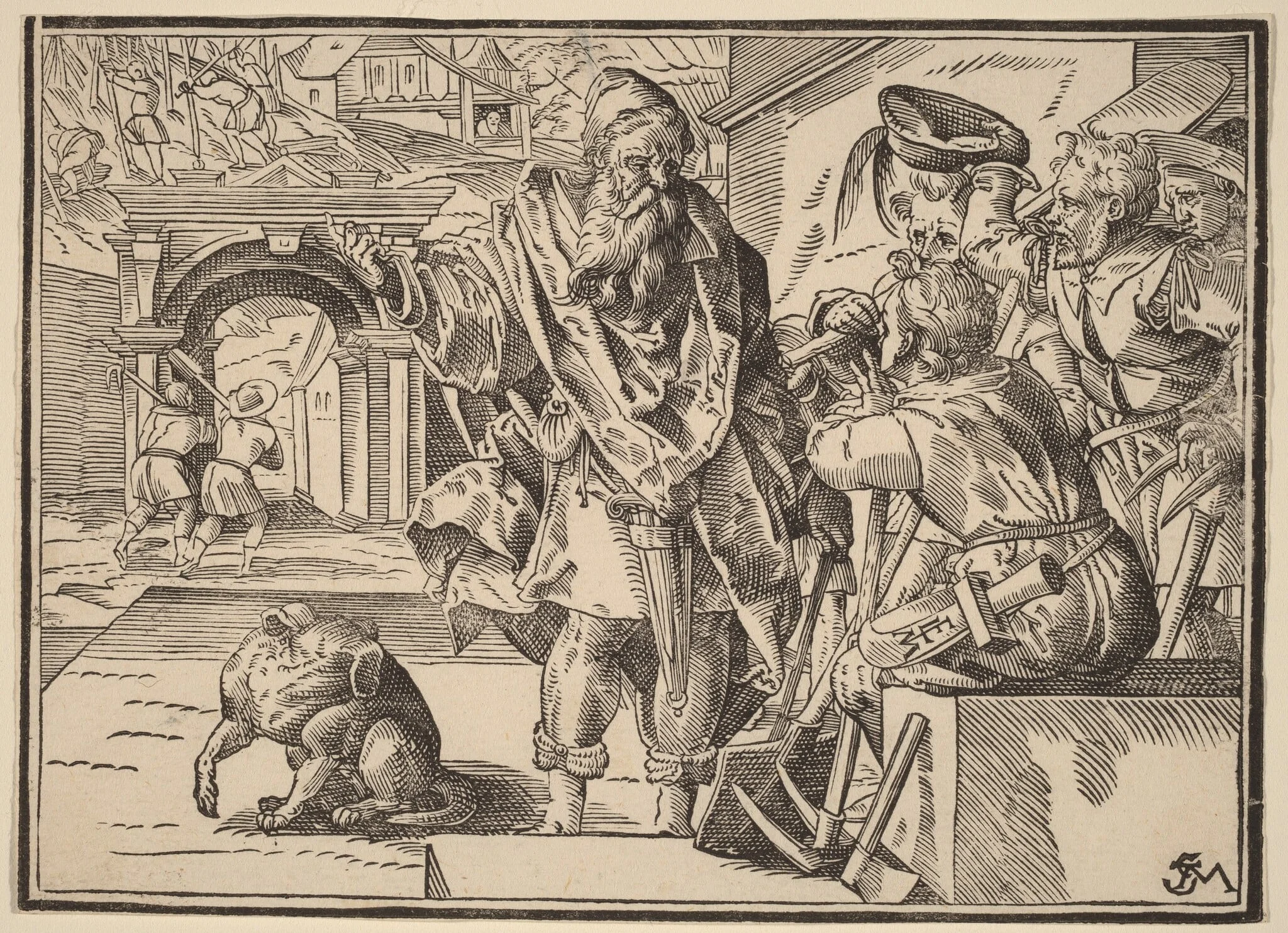 Christ Tells His Disciples of the Last Judgment, by Christoph Murer, ink, 1630