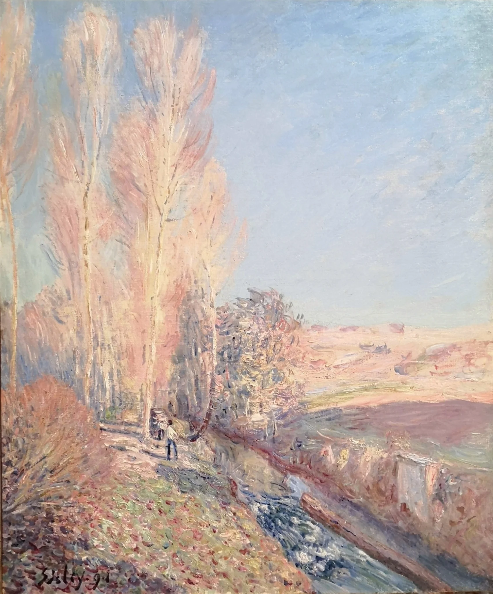 St. Martin's Summers, near Moret-sur-Loing, by Alfred Sisley, oil, 1896