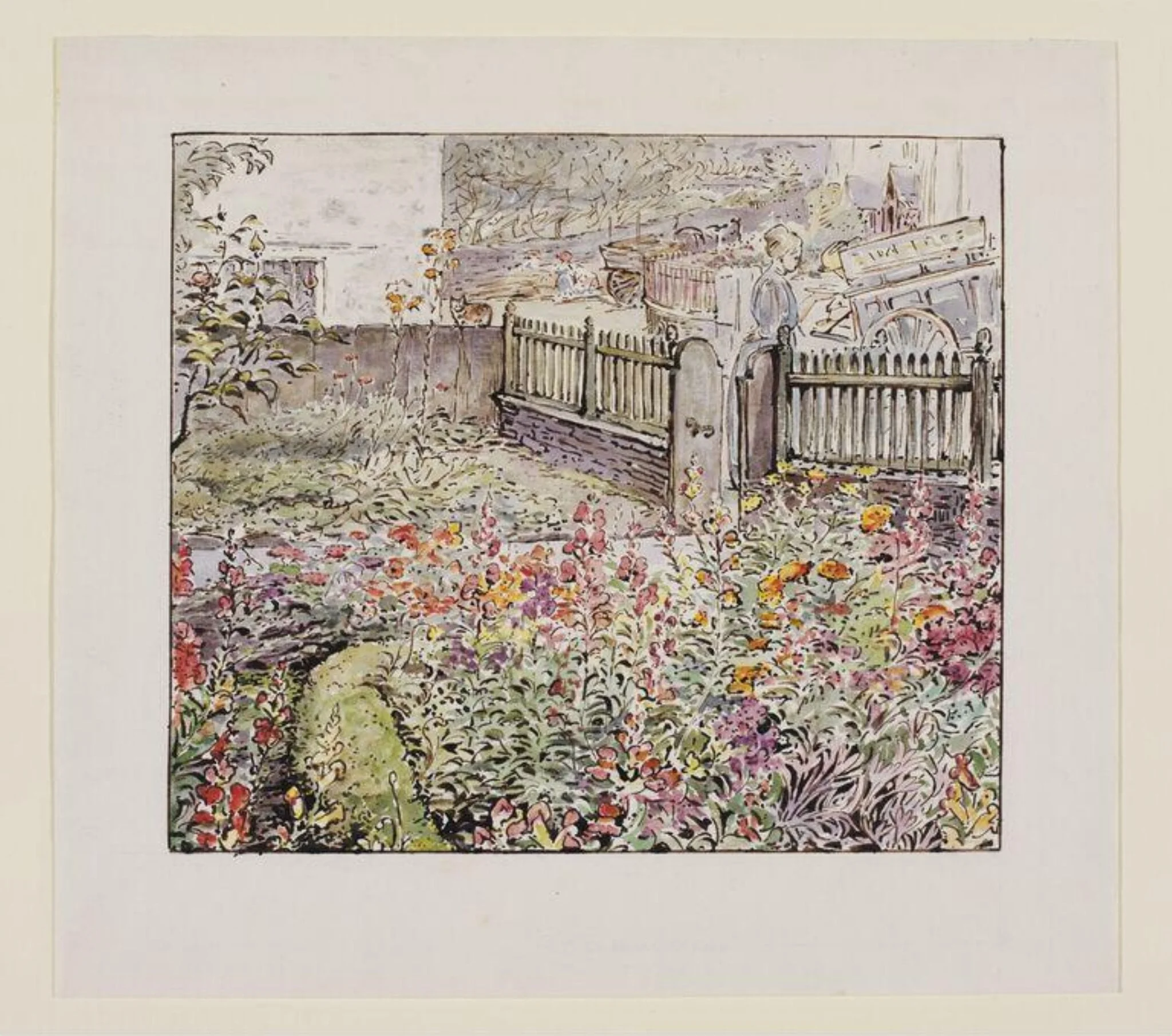 Garden in Sawrey, by Beatrix Potter, watercolor, 1905