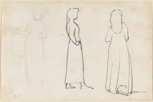 Three Sketches of a Standing Woman
