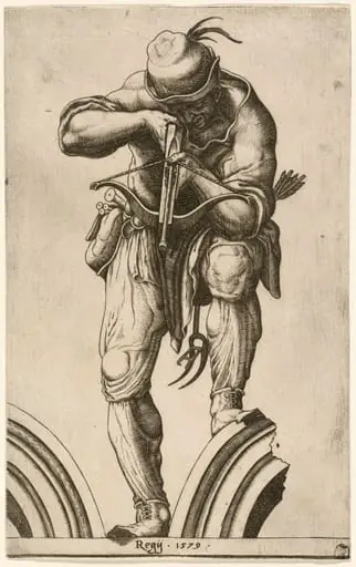 An Archer Shooting a Crossbow