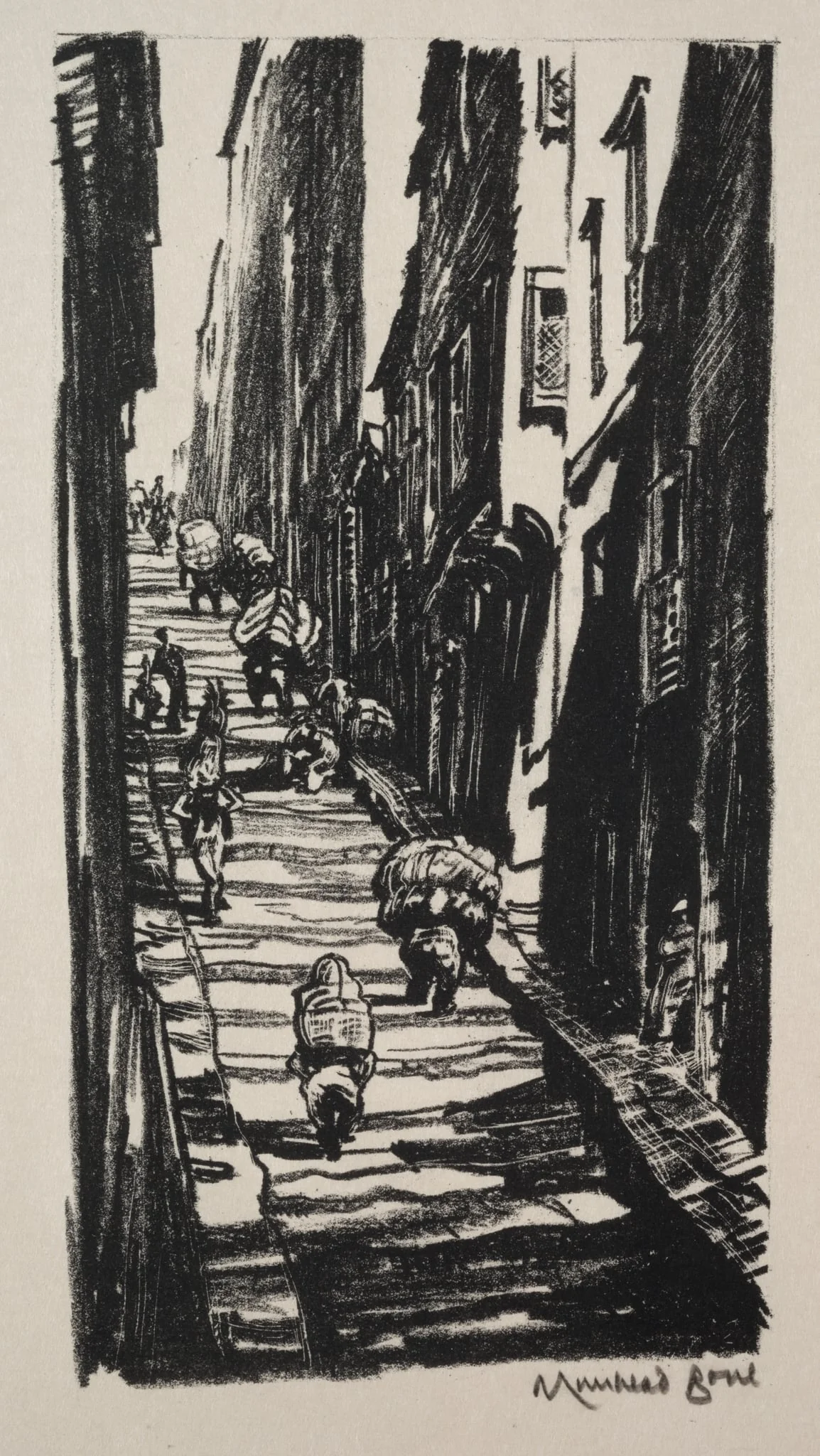 Carpet Porters, Pera, by Muirhead Bone, 1924