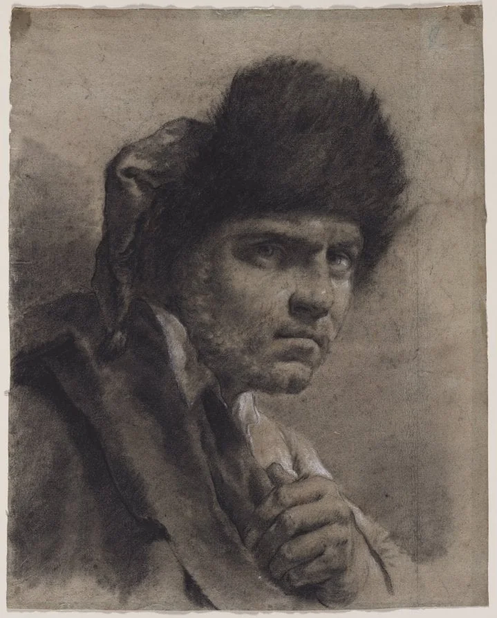 Man with a Fur Cap, by Giovanni Battista Piazzetta, 1740
