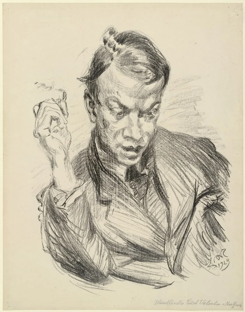 Untitled, by Ludwig Meidner, crayon, 1923