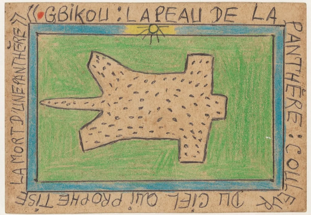 Untitled, by Frédéric Bruly Bouabré, graphite, 1997
