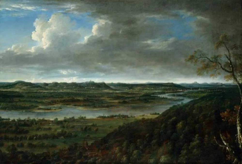 View of the valley of the Elbe, by Johann Alexander Thiele, oil, 1721