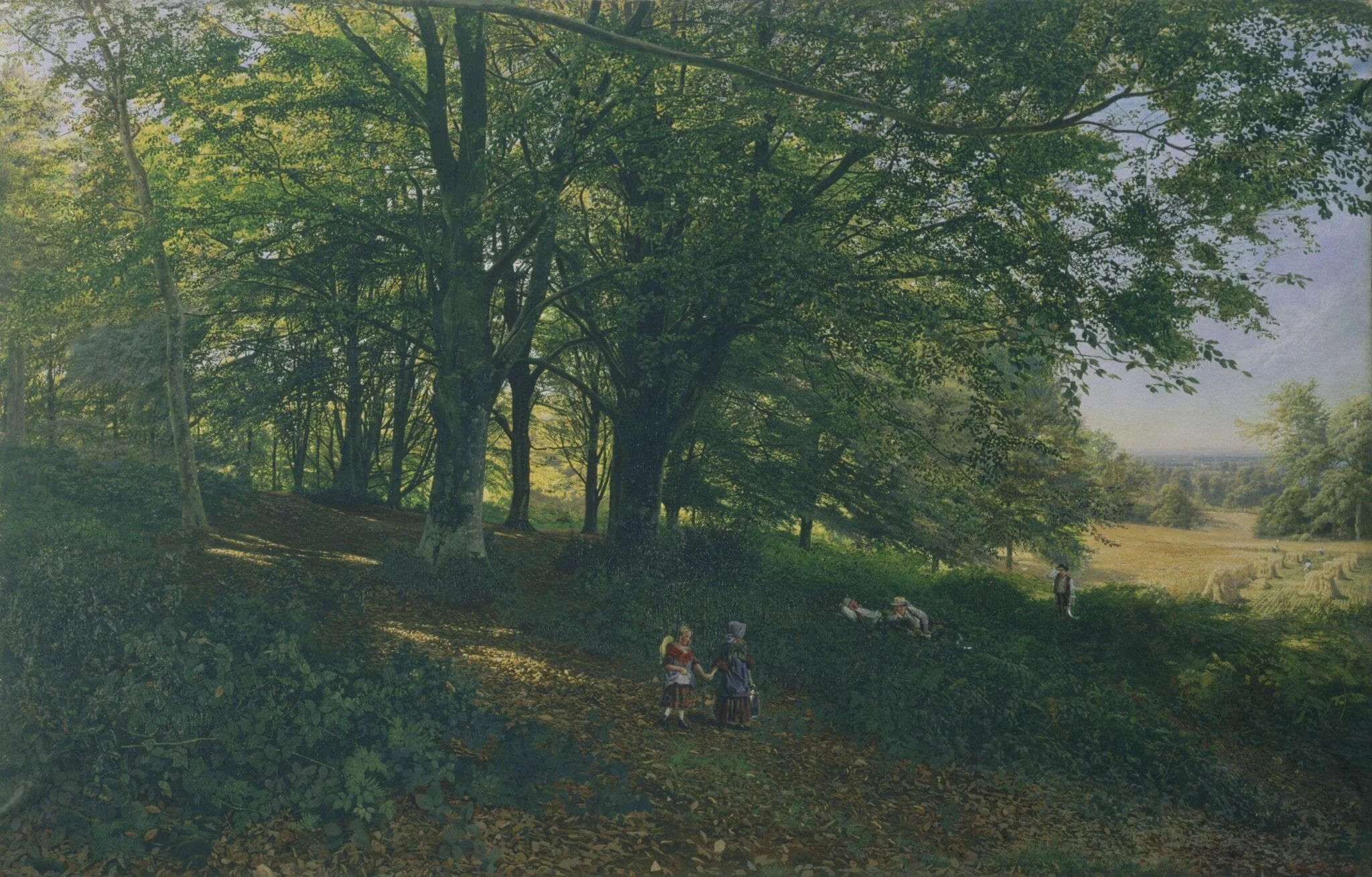 Rest in the cool and shady Wood, by Edmund George Warren, watercolor, 1861