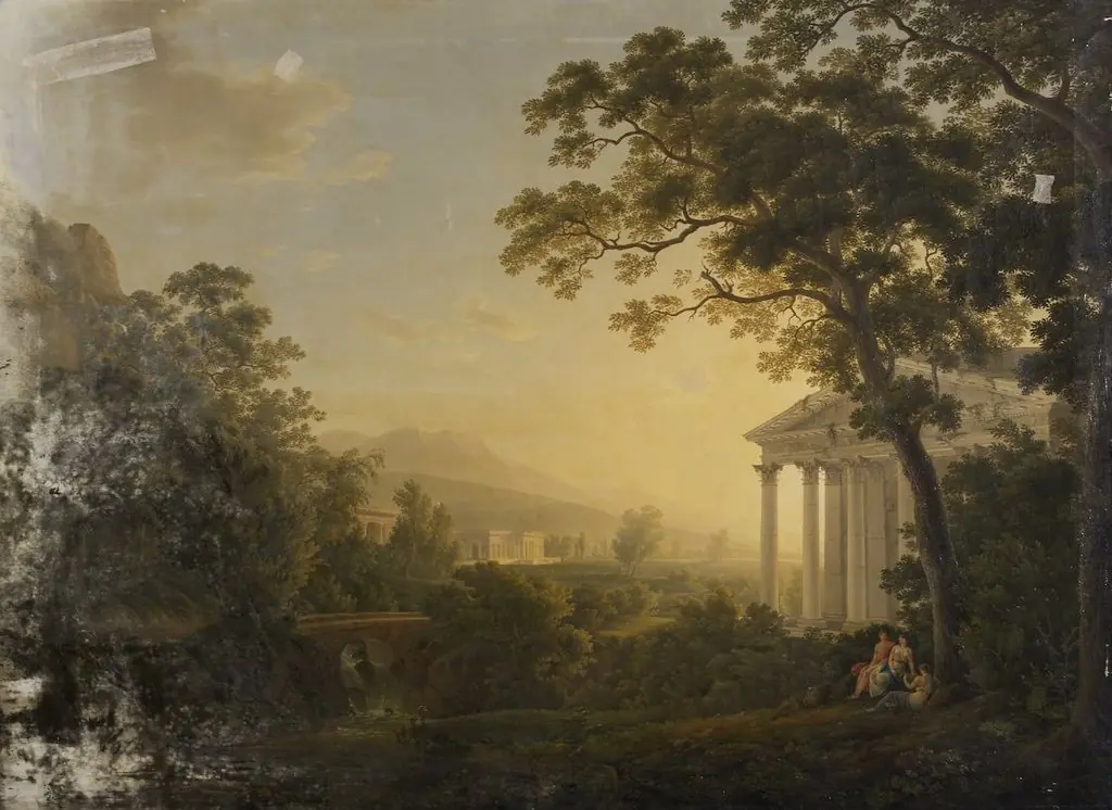 Ideal Landscape with Temple Buildings